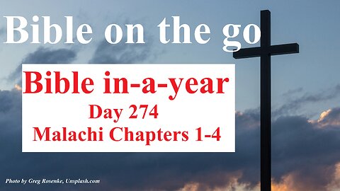 Bible in-a-year Day 274 | Malachi Chapters 1-4 | KJV