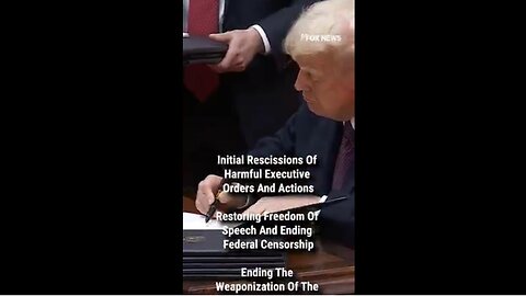 Here's the Executive Orders President Trump SIGNED On His FIRST DAY Back in Office