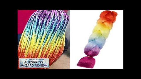 24 Inch Ombre Jumbo Braiding Hair for Crochet Twist Box Braids Rainbow Review