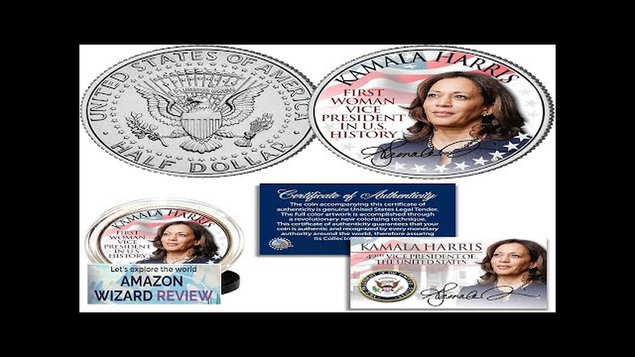 Kamala Harris 1st Woman Vice President in History JFK Half Dollar Official Review