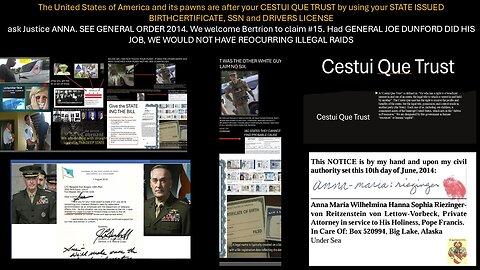 The United States of America and its pawns are after your CESTUI QUE TRUST by using your STATE INC