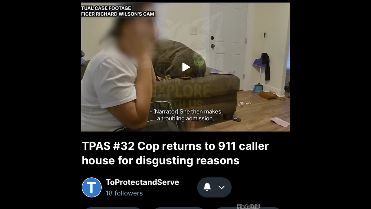 TPAS #32 Cop returns to 911 caller house for disgusting reasons