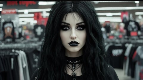 More crazy goth girls at Hot Topic