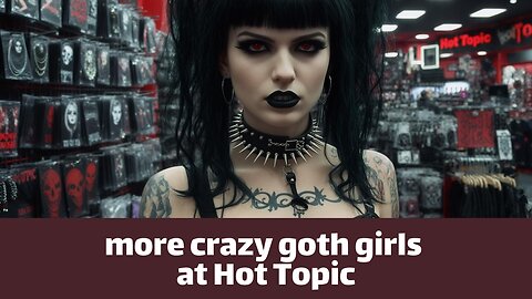 More crazy goth girls at Hot Topic