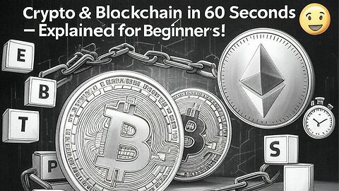 "Crypto & Blockchain in 60 Seconds – Explained for Beginners!" | Bitcoin Explained Easy Way