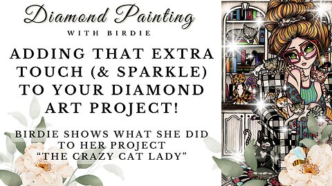 * ADD EXTRA SPARKLE & TOUCH TO YOUR DIAMOND ART PROJECT * Birdie Demonstrates What She Did To Hers *