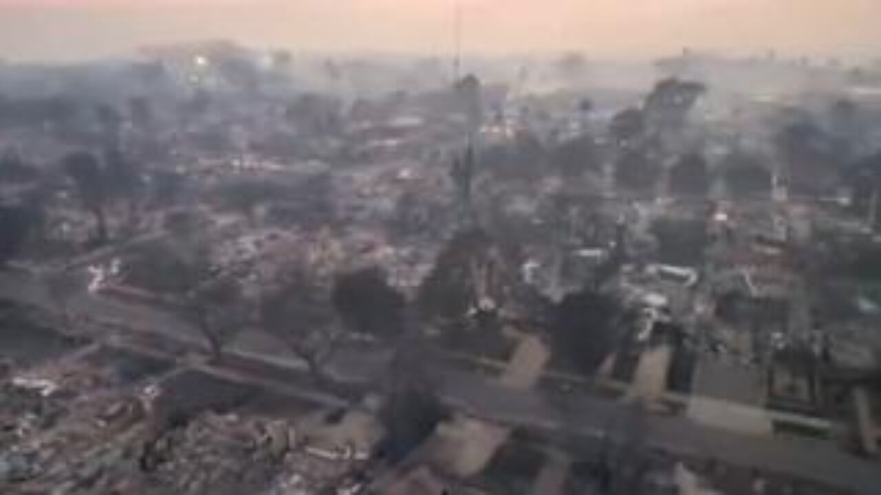 Aerial Drone Footage of Palisades Fire