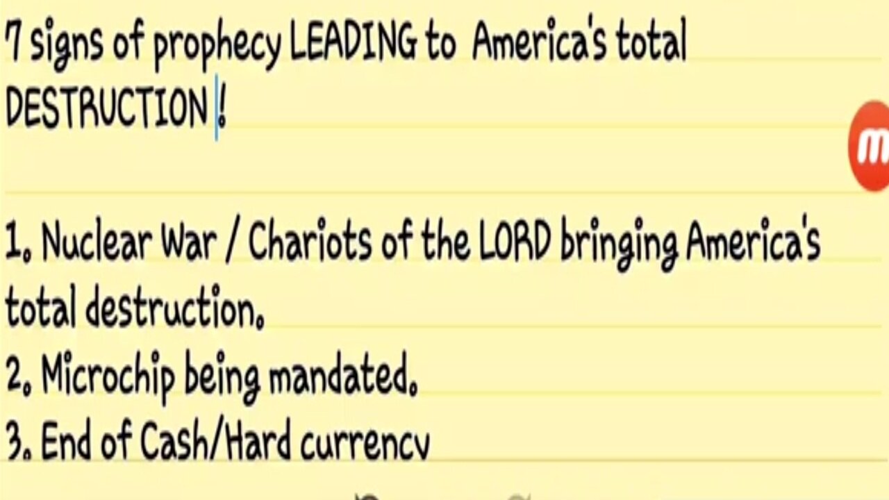 7 signs of prophecy LEADING to America's total DESTRUCTION !