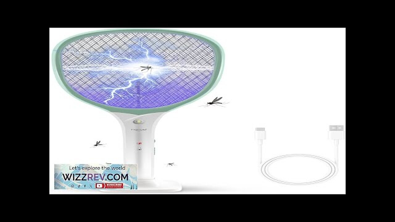 Fly Racket Small Faicuk Rechargeable Handheld Bug Zapper Racket 2 in 1 Electric Fly ...