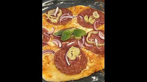 2 Homemade Pizzas: Salami Pizza + Cheese Pizza Recipe