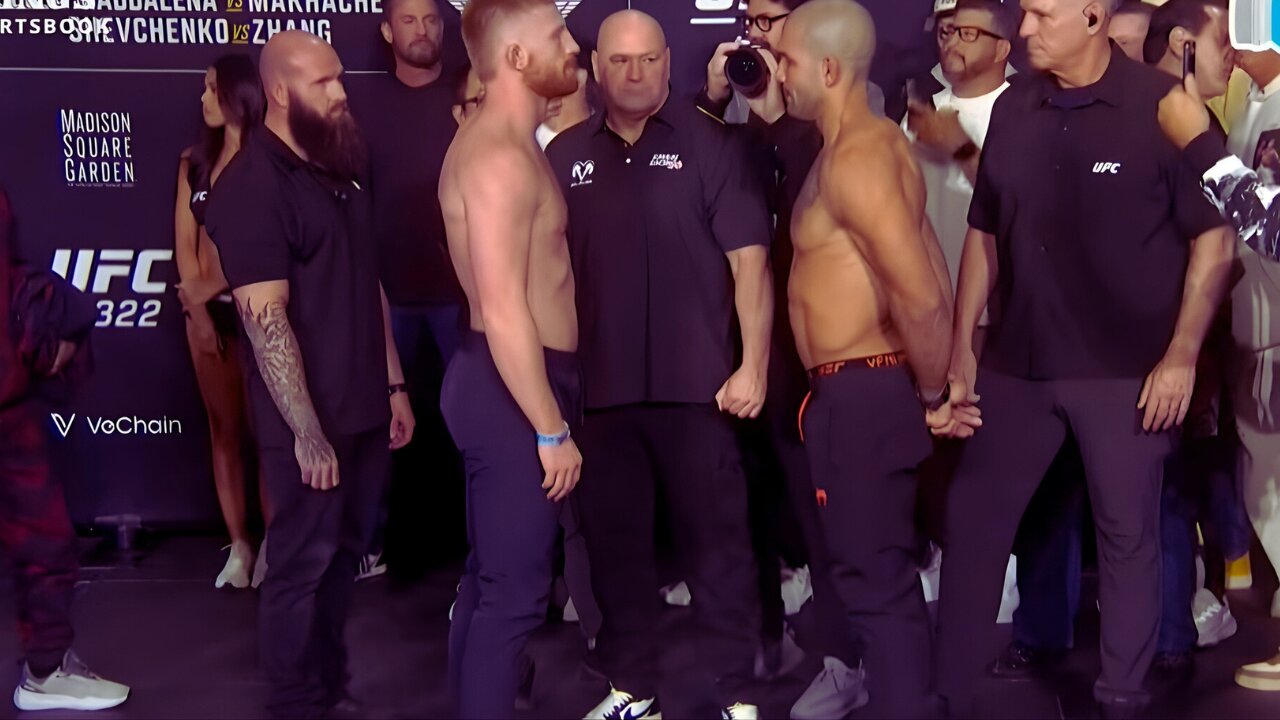 UFC 322: Bo Nickal vs Rodolfo Vieira Weigh in and Face Off!