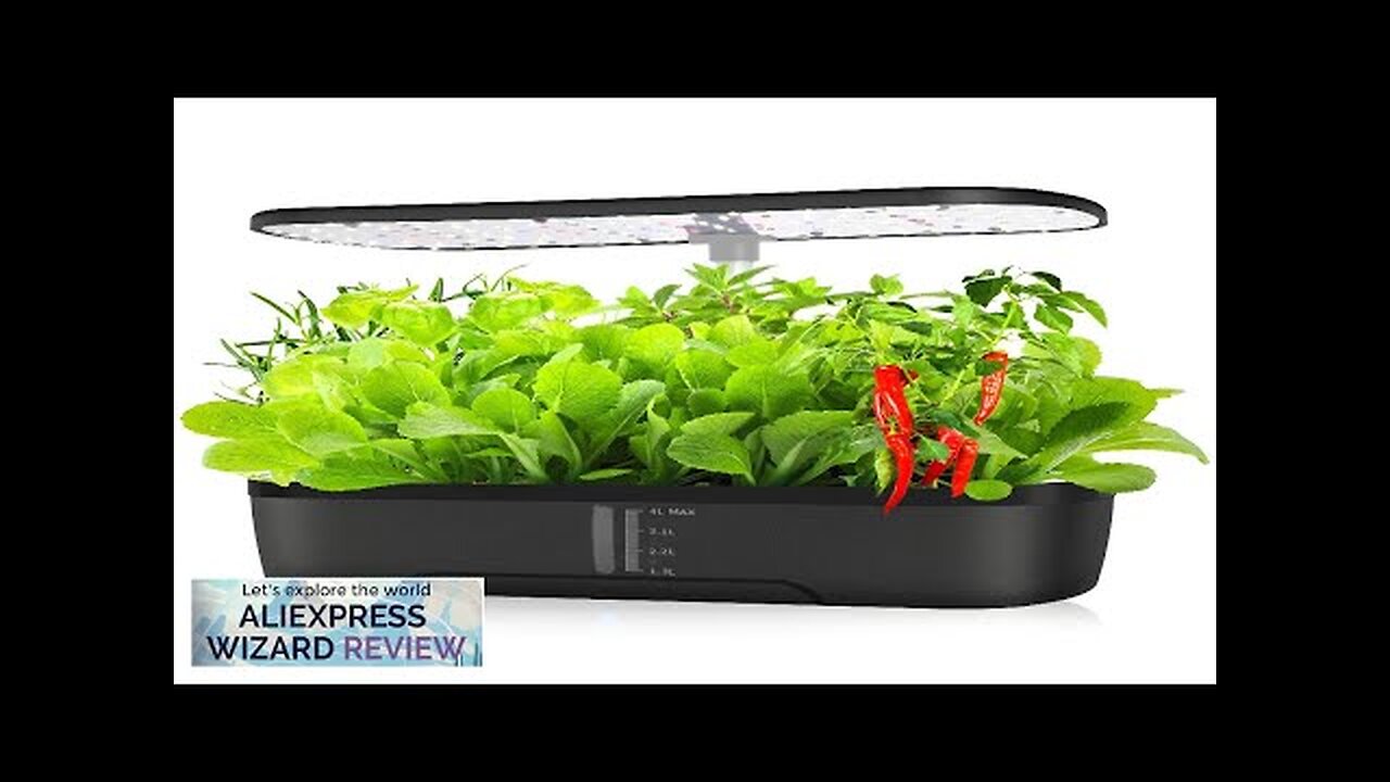 12 Pods Hydroponics Growing System Herb Garden Kit Indoor Adjustable Height Review