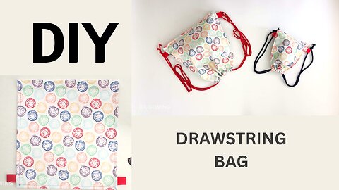 Drawstring Bag🎒✨ | DIY | Quick Easy Sewing