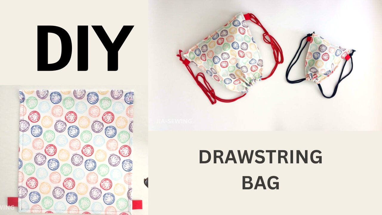Drawstring Bag🎒✨ | DIY | Quick Easy Sewing