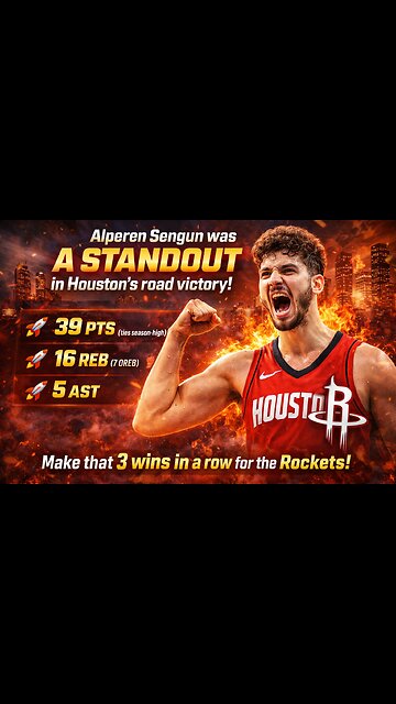 Alperen Sengun was A STANDOUT in Houston's road victory!