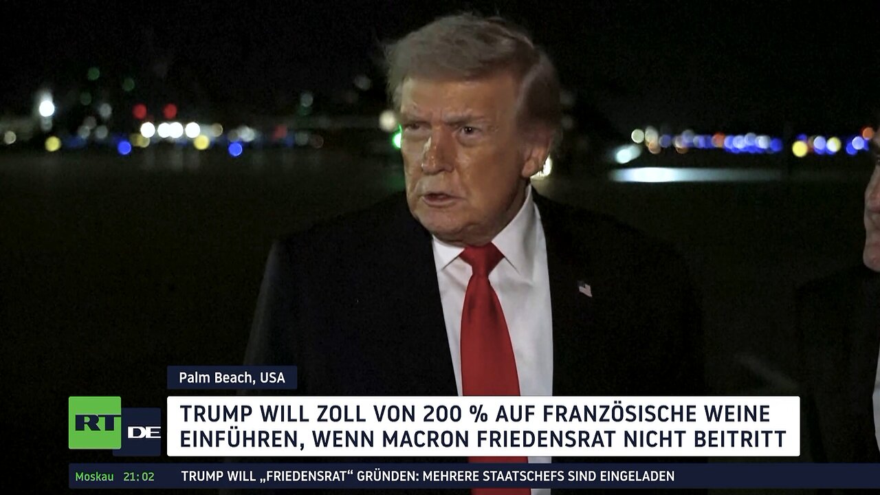 "Friedensrat oder Zölle" – Trump erhöht den Druck auf Frankreich und die EU