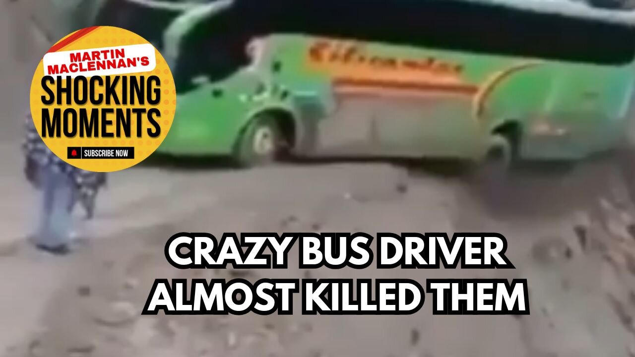 CRAZY BUS DRIVER ALMOST KILLS HIS PASSENGERS