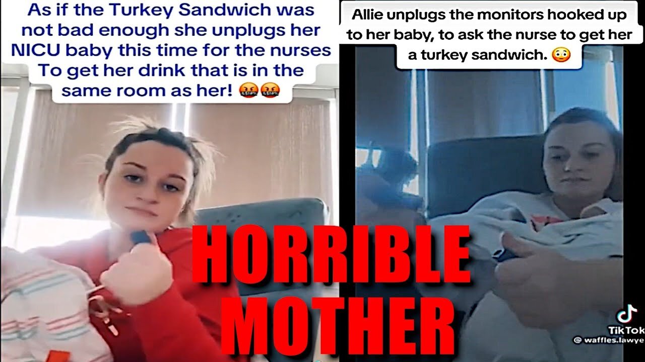 Tiktok Mom UNPLUGS premature Baby's Heart MONITOR for a Turkey Sandwich