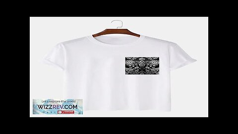 Mens Ethnic Paisley Print Crew Neck Short Sleeve T-Shirts White S Review