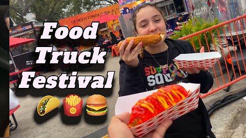 Going To The FoodTruck Festival In Orlando 🍔& Flea Market 🛍️