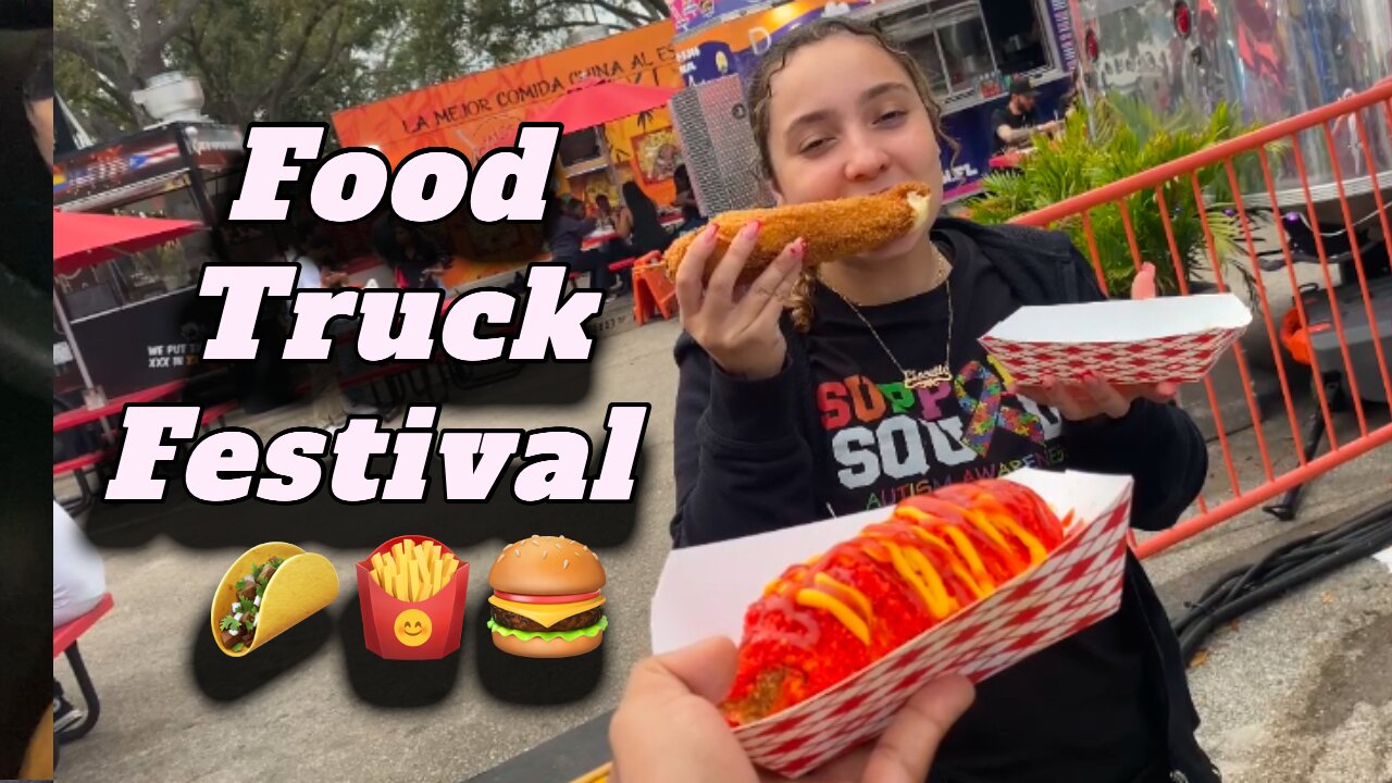 Going To The FoodTruck Festival In Orlando 🍔& Flea Market 🛍️