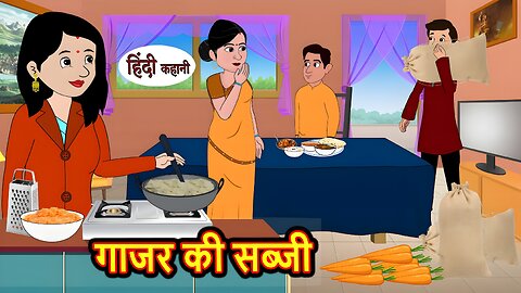 गाजर की सब्जी | Ganga Nadi Me Sasural | New Kahani | Cartoon video | Hindi Kahani | Kahaniya