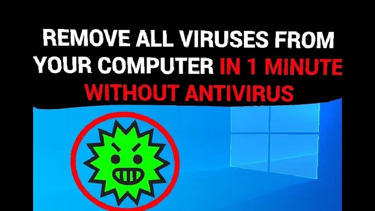 Remove ALL VIRUSES from your computer IN 1 MINUTE WITHOUT ANTIVIRUS..