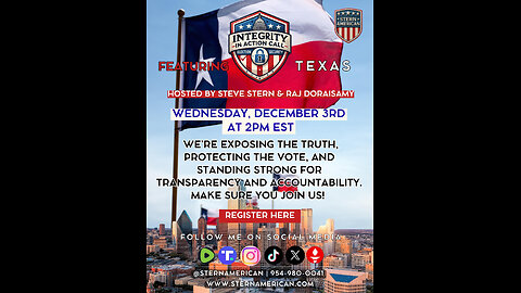 🚨 12/3/25 Livestream Mike Lindell & Steve Stern on Texas Elections