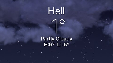 Hell finally froze over! Come hang out!
