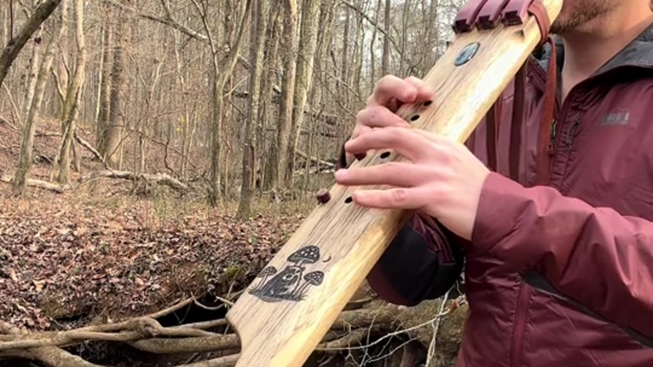 Native American style triple drone flute