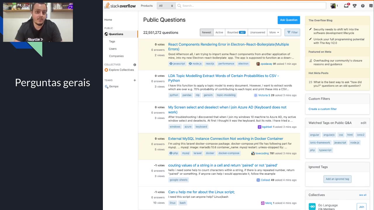Módulo II - Linguagens de programação - Aula 07 - Pesquisando erros e dúvidas no Stackoverflow