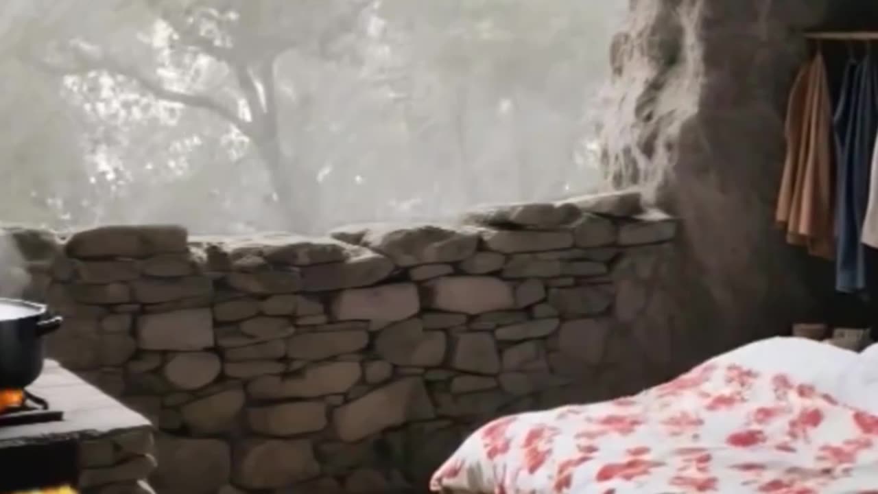 Cave resort, storm, vacations.