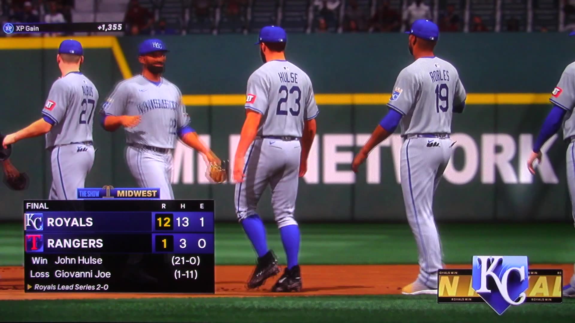 MLB The Show: Kansas City Royals vs Texas Rangers (S23 G115)