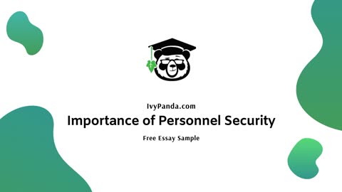 Importance of Personnel Security | Free Essay Sample