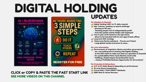 DIGITAL HOLDING (my personal viewpoint update) AI CRYPTO PROFITS OPPORTUNITY - TOP TEAM ROB BUSER
