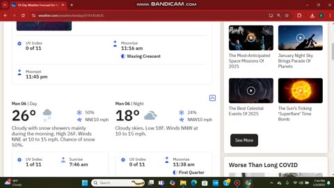 JANUARY 5 2025 TONIGHT'S WEATHER FORECAST PART 1