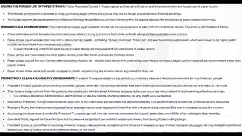 Trump ends the procurement and forced use of paper straws in USA 🇺🇸