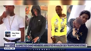 A sex trafficking bust in Los Angeles.: Members of the Hoover gang in South L.A.