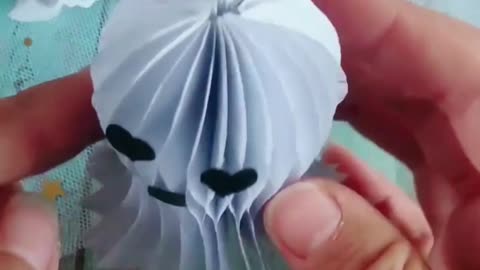 How to make 3D Halloween Ghost Paper Craft