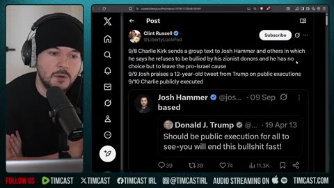 Charlie Kirk Text On Abandoning Israel CONFIRMED, Candace Says HE WARNED He'd Be Killed | Tim Pool