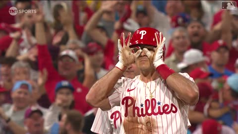 Philadelphia Phillies JT Realmuto triple off of LA Dodgers Shonei Ohtani Game 1 NLDS