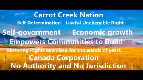Monumental moment in history as we, the Sovereign Nation of Carrot Creek
