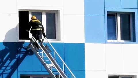 Kid Saved From Falling From Open Window