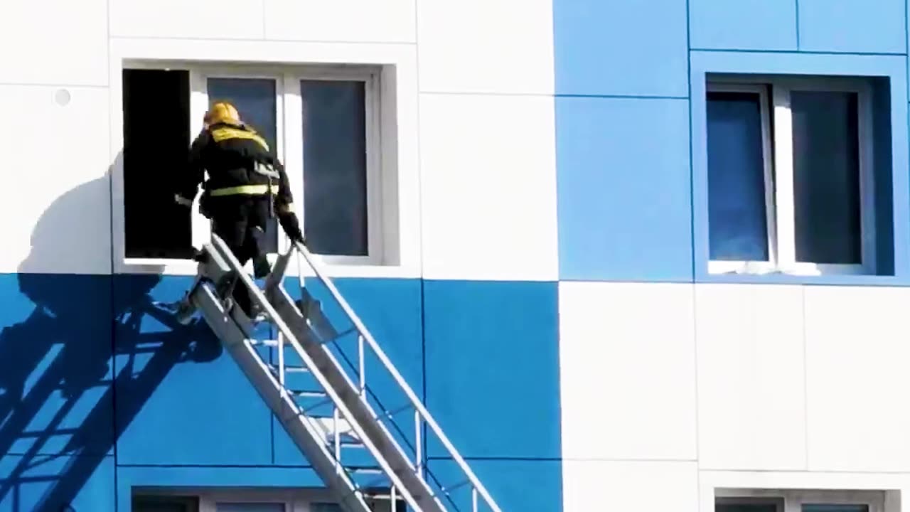 Kid Saved From Falling From Open Window
