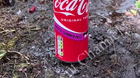 Firecrackers Power Test Inside The coca-cola CAN..