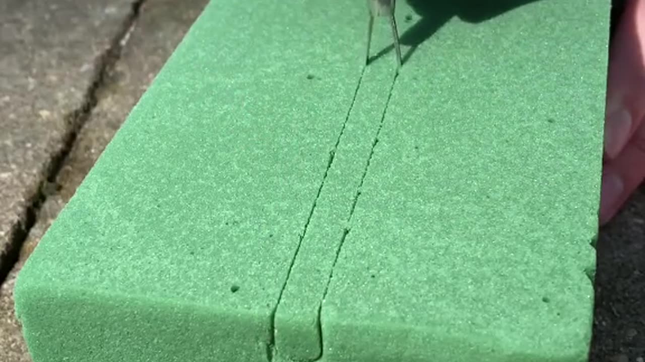 🟩 Foam Square Slits ✂️ | Precision Carving ASMR