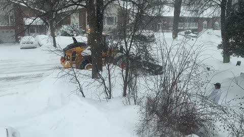 Considerate Snow Plow Keeps Driveway Exits Clear