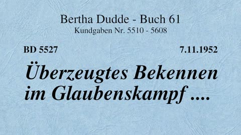 BD 5527 - ÜBERZEUGTES BEKENNEN IM GLAUBENSKAMPF ....