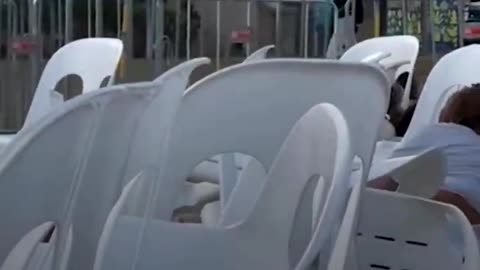 A woman moved quickly to protect a young girl on her own during the deadly shooting