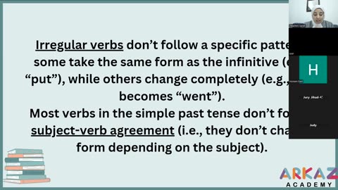 Simple past tense